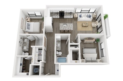 Ironcrest B1 2 bed 2 bath floor plan BIroncrest B1 2 bed 2 bath floor plan Bat Ironcrest, North Richland Hills
